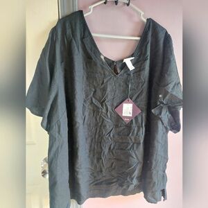 Ava & Viv 4x Black Tee NWT